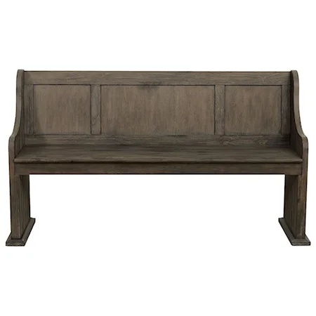 Transitional Bench with Curved Arms
